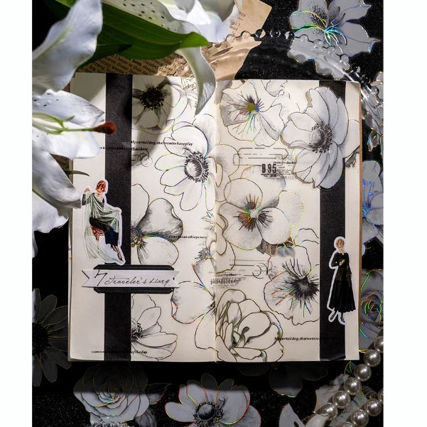 Gilded Floral PET Sticker Tape