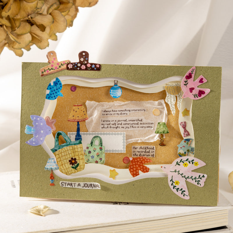 Small thing series Die Cutting Self-adhesive Tape for journaling, scrapbooking and collage