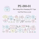 Cocoa Rose House Series Die Cutting Silver Stamping PET Tape