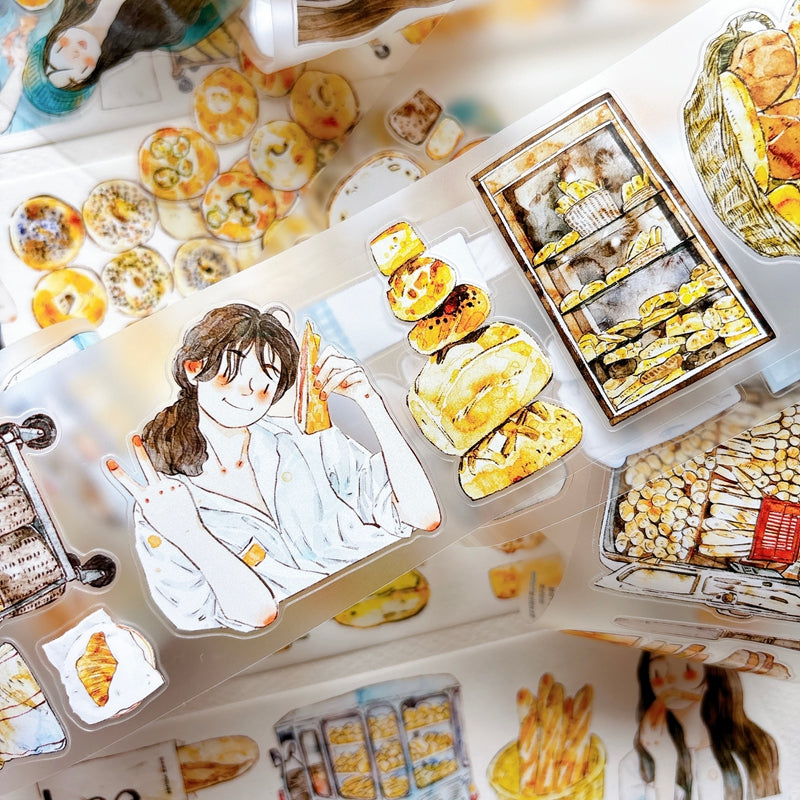6cm*166cm Bread Girl Die Cutting Washi/PET/Fog PET Tape