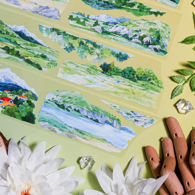 6cm*100cm Attractive Scenery PET Tape for journaling, scrapbooking and collage