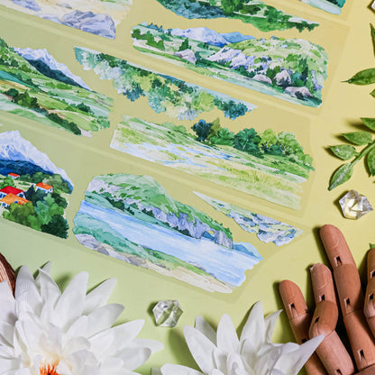 6cm*100cm Attractive Scenery PET Tape for journaling, scrapbooking and collage