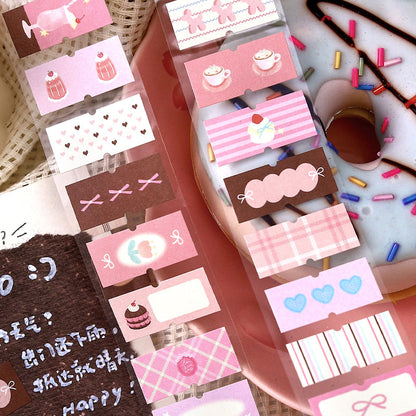 Afternoon Tea Melody Series Die Cutting Writing Paper Tape featuring tea designs for journaling, scrapbooking and collage