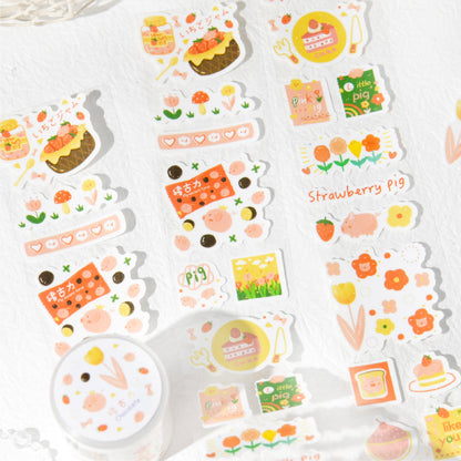Lamb ranch Series Die Cutting Flash Self-adhesive Tape for journaling, scrapbooking and collage