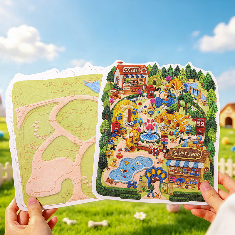 Pet Paradise Series 3D Sticker for journaling, scrapbooking and collage