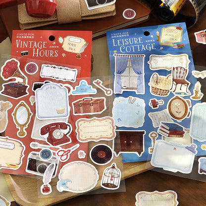 Idle Cottage Series Sticker featuring cottage designs for journaling, scrapbooking and collage
