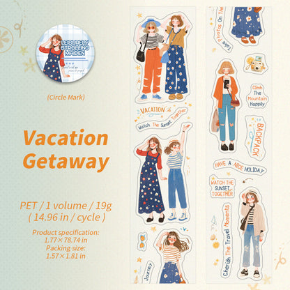 The orange flavored girl series Die Cutting PET Tape