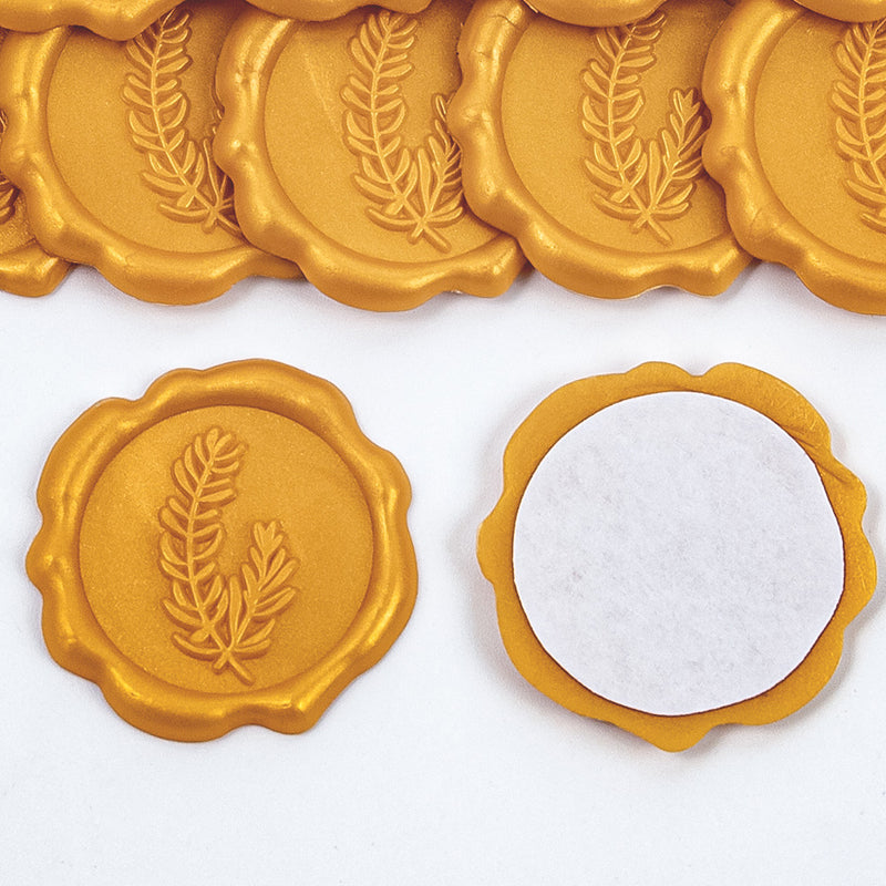Leaves of Rose Wax Seal Sticker