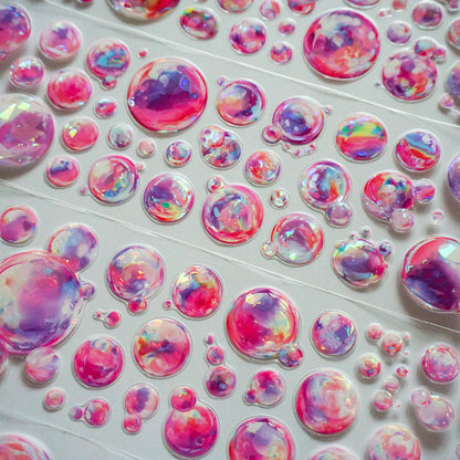 6cm*100cm Colorful Bubbles Die Cutting Shell Light PET Tape