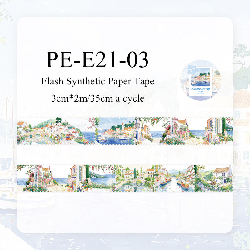 Natural Stamp Series Flash Synthetic Paper Tape