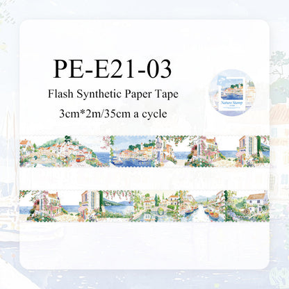 Natural Stamp Series Flash Synthetic Paper Tape