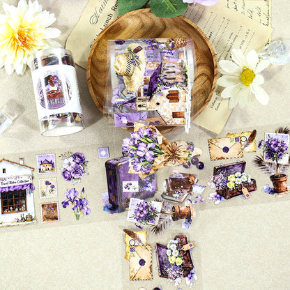 Purple Brown Holiday PET Tape featuring brown designs for journaling, scrapbooking and collage