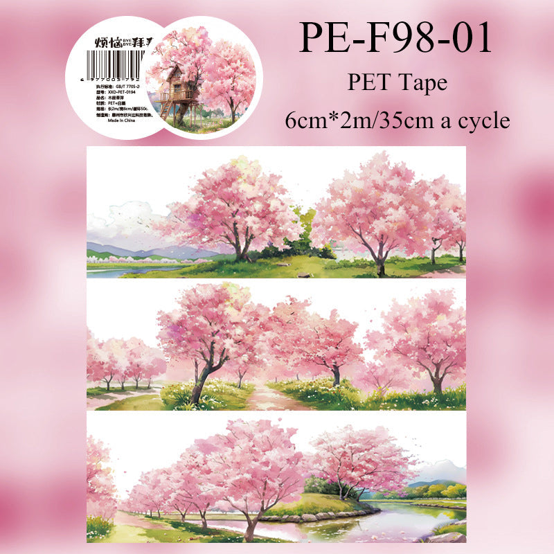Ruban adhésif PET Série Saison des fleurs de cerisier