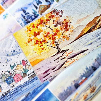 Whole Roll 6.5cm*5m Stars sleeping Die Cutting Washi/PET/Fog PET Tape featuring star designs for journaling, scrapbooking and collage