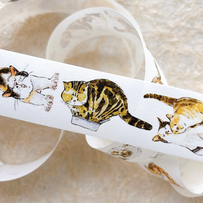 3cm*200cm Cute Cat Die Cutting Washi/PET/Fog PET Tape