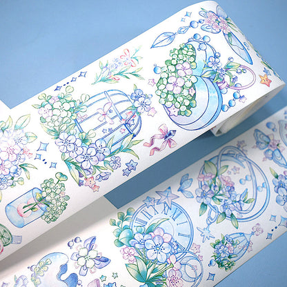 Romantic letter Washi/Shell Light PET Tape featuring romantic, letter, and light designs for journaling, scrapbooking and collage