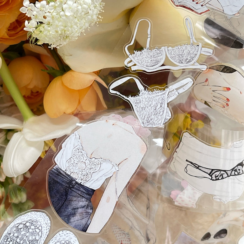 Whole Roll 5cm*10m Secret Die Cutting Washi/PET/Fog PET Tape featuring secret designs for journaling, scrapbooking and collage