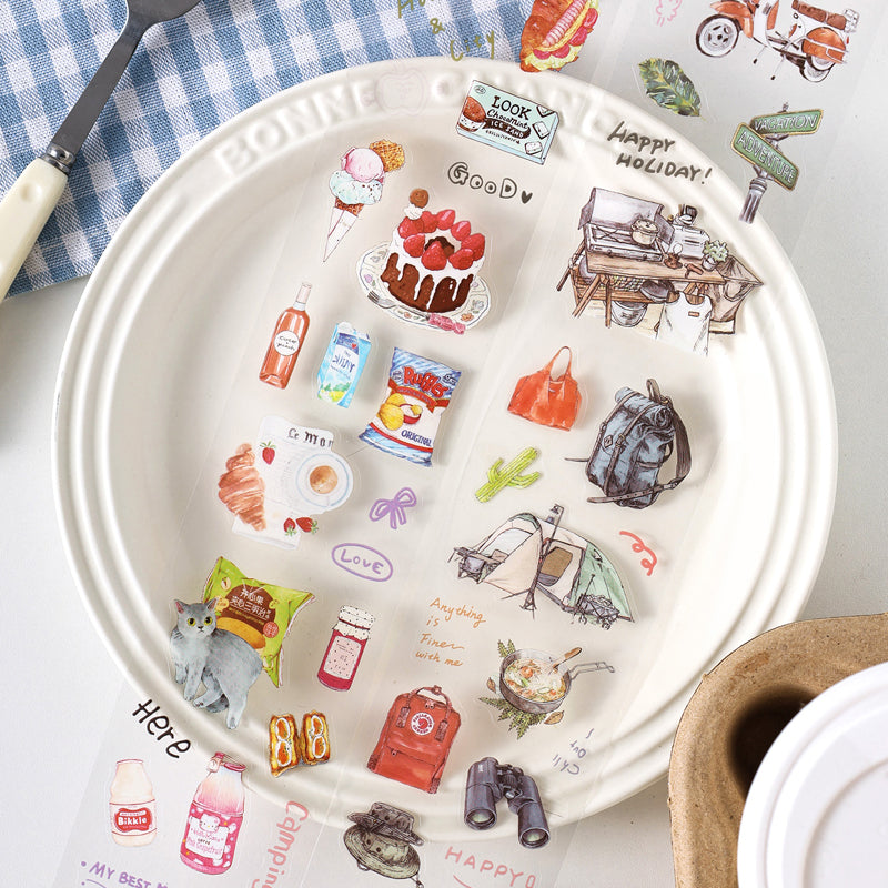 The feeling of life series Die Cutting PET Tape Set for journaling, scrapbooking and collage