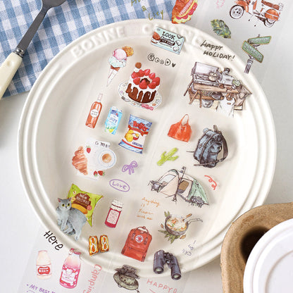 The feeling of life series Die Cutting PET Tape Set for journaling, scrapbooking and collage