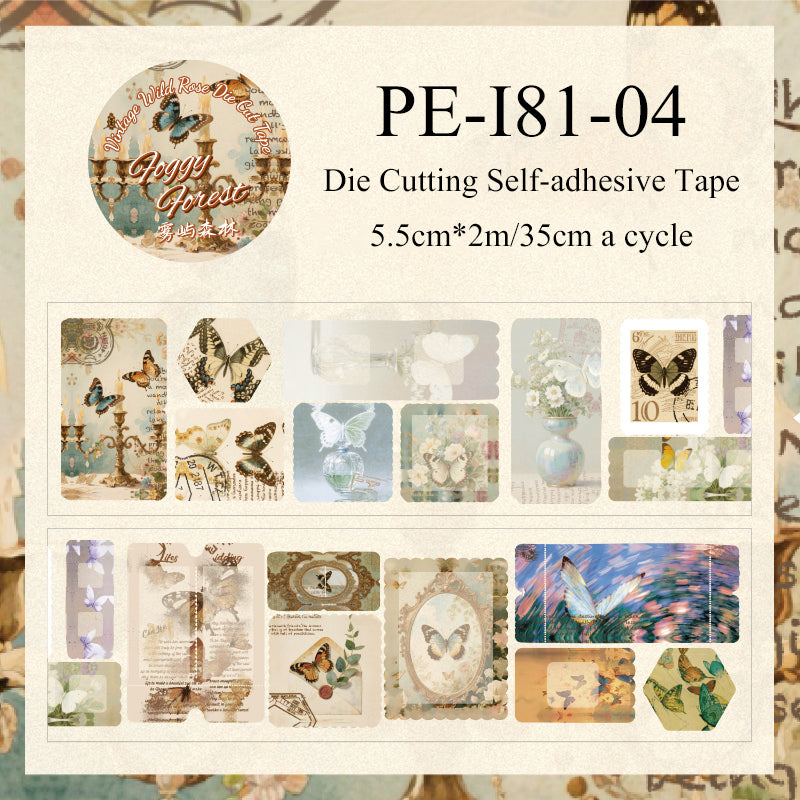 Wild Rose Series Die Cutting Self-adhesive Tape