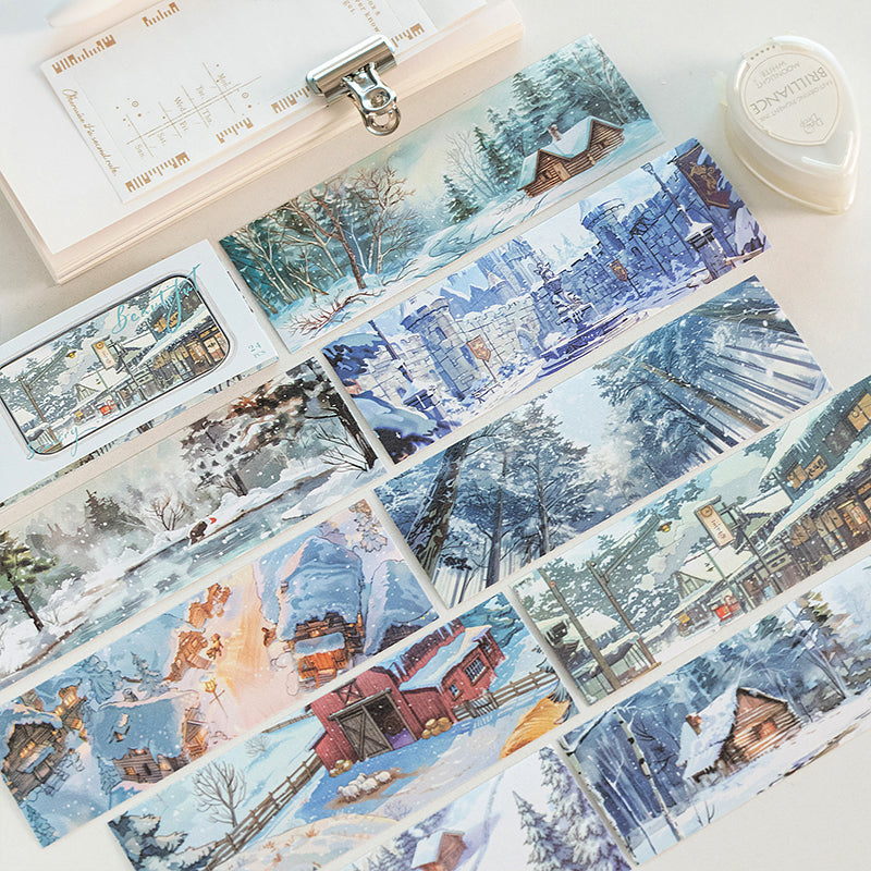 Beautiful Scenery View Series Sticker Book featuring book designs for journaling, scrapbooking and collage