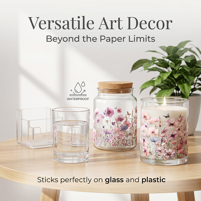 Words In The Flowers Series PET Tape featuring flower designs for journaling, scrapbooking and collage