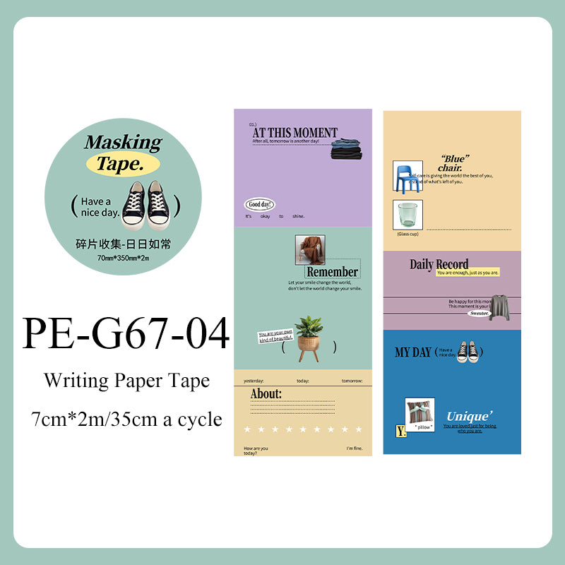 Fragment Collection Series Writing Paper Tape