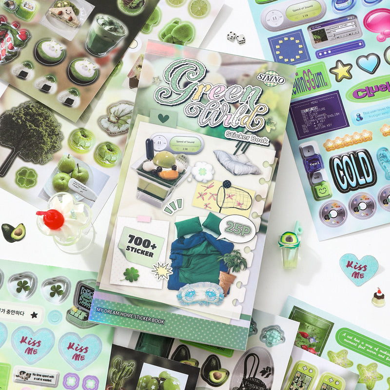 My Ideal Home Series Sticker Book featuring book, and home designs for journaling, scrapbooking and collage