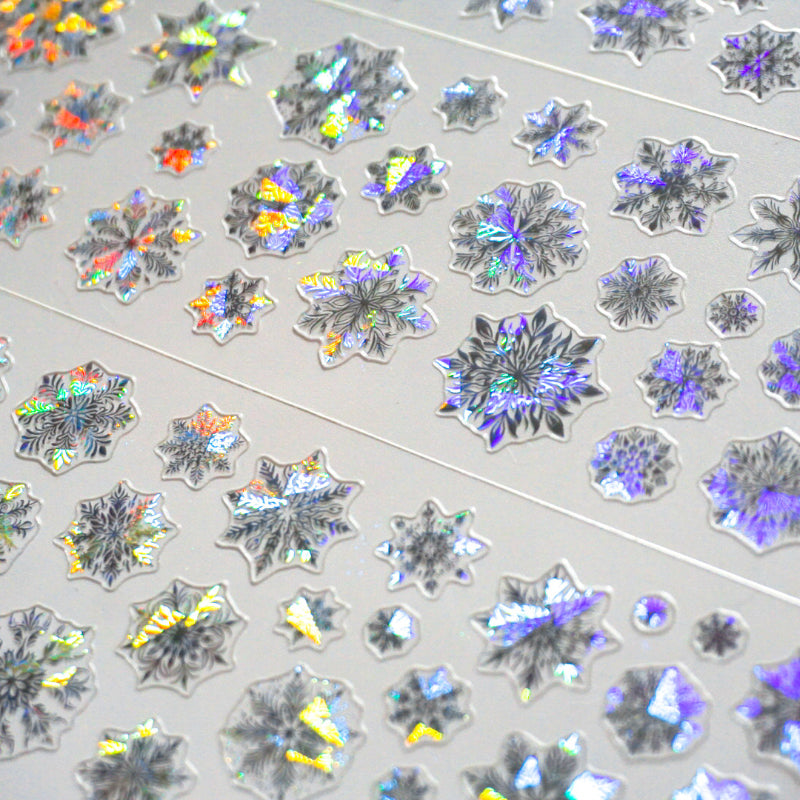 Whole Roll 6cm*5m Aurora Snowflake Die Cutting Shell Light PET Tape