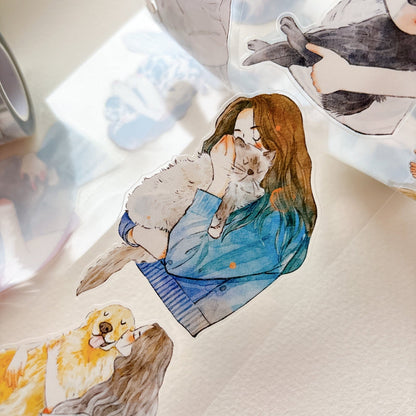 6cm*333cm Pet Companionship Die Cutting Washi/PET/Fog PET Tape