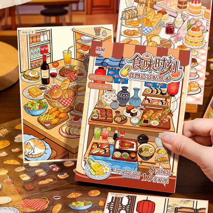 Flavor Moments Series 3D Sticker Book featuring book designs for journaling, scrapbooking and collage