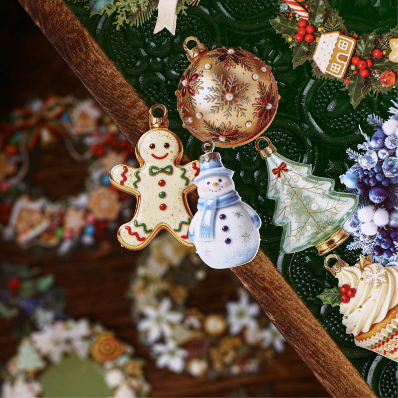 Christmas Wreath Collection Series Sticker for journaling, scrapbooking and collage