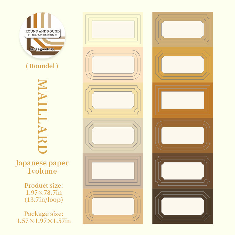 Round And Round Series Die Cutting Washi Tape
