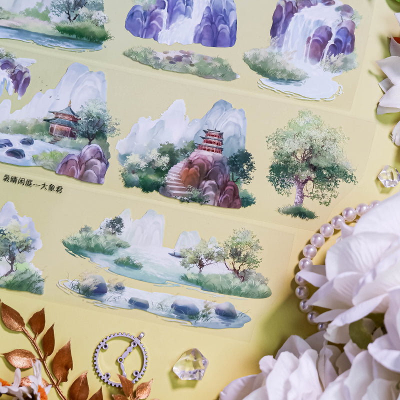 7cm*100cm Sunny Garden PET Tape featuring garden, and sun designs for journaling, scrapbooking and collage