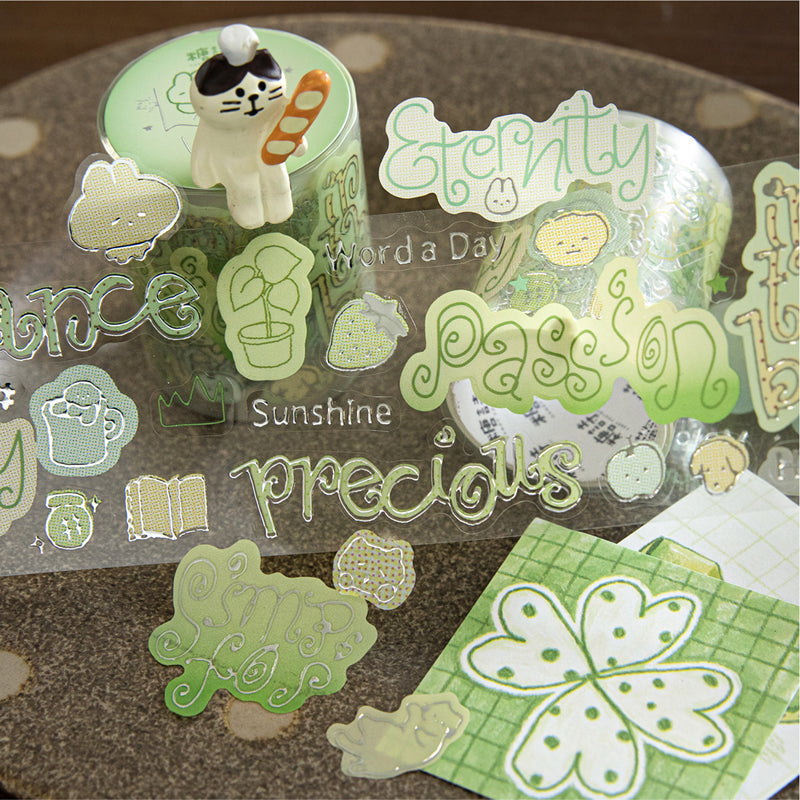 Rolling Characters Series Die Cutting Silver Stamping PET Tape