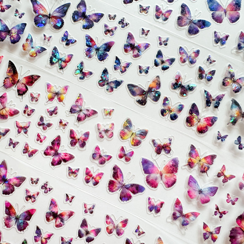 6cm*100cm Star Butterfly Serenade Die Cutting Shell Light PET Tape