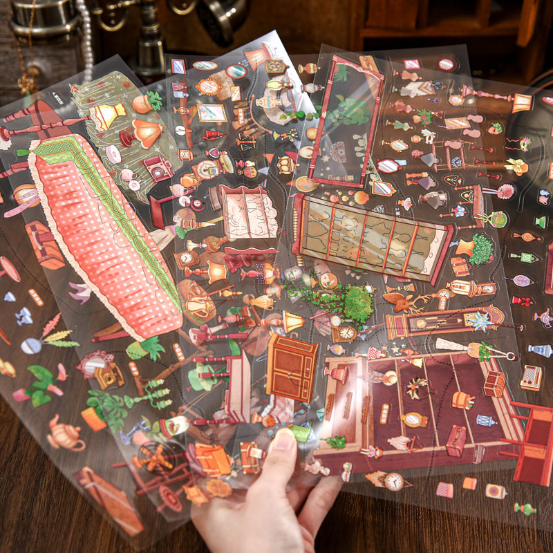 Murmur Of Old Treasures Series 3D Sticker featuring old designs for journaling, scrapbooking and collage