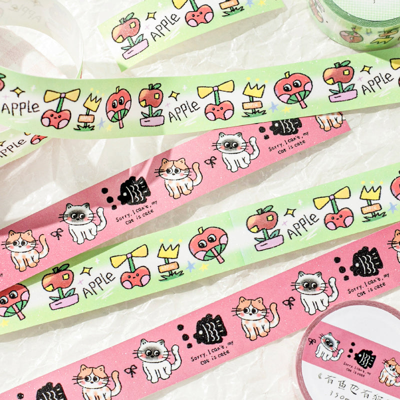 Penny Amusement Park Series Flash Sand Synthetic Paper Tape for journaling, scrapbooking and collage