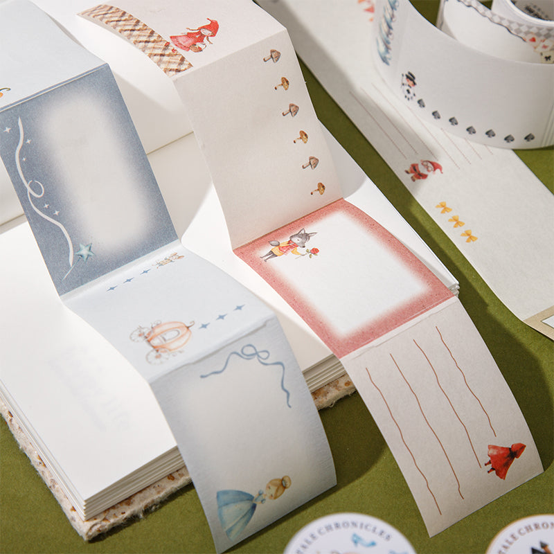 Fairy Tale Chronicle Series Die Cutting Washi Tape featuring fairy, and tale designs for journaling, scrapbooking and collage