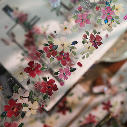 6cm*150cm Monet Garden Die Cutting Washi/PET/Shell Light PET Tape
