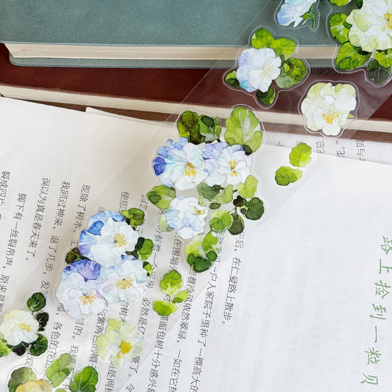 5cm*100cm Small Lobelia Die Cutting Washi/PET Tape for journaling, scrapbooking and collage