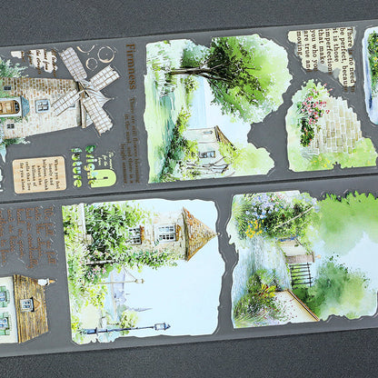 Country Flower Events Die Cutting Fog PET Tape featuring flower designs for journaling, scrapbooking and collage