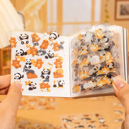 Furry Files Series Sticker Book featuring book designs for journaling, scrapbooking and collage
