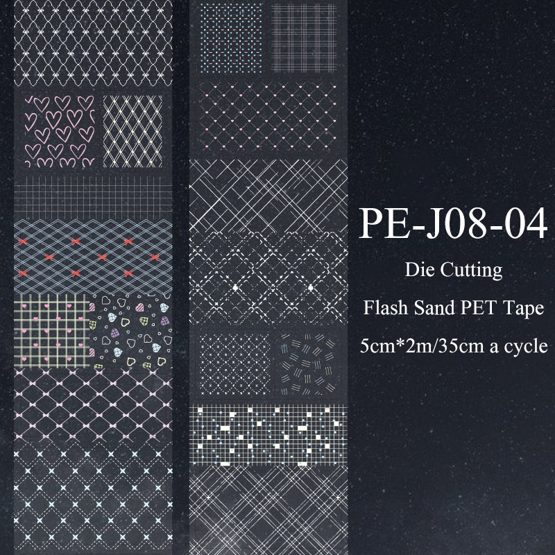 Dot Mark Series Die Cutting Flash Sand PET Tape