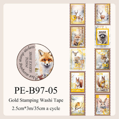 Postal Home Series Gold Stamping Washi Tape