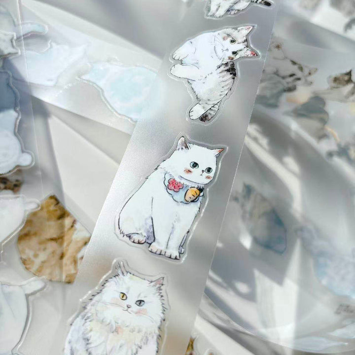 3.5cm*250cm kitty Die Cutting Washi/PET/Fog PET Tape for journaling, scrapbooking and collage