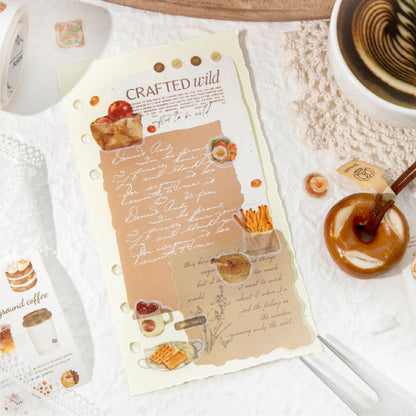 Weekend Coffee Club Series Die Cutting Washi Tape for journaling, scrapbooking and collage