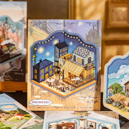 Mini Landscape Series 3D Sticker Book featuring book designs for journaling, scrapbooking and collage