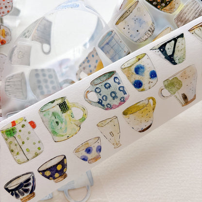 Whole Roll 5cm*5m One Cup Die Cutting Silver Stamping Washi/PET/Fog PET Tape