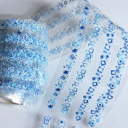 6cm*90cm Light Year Cube Die Cutting Shell Light PET Tape featuring light designs for journaling, scrapbooking and collage